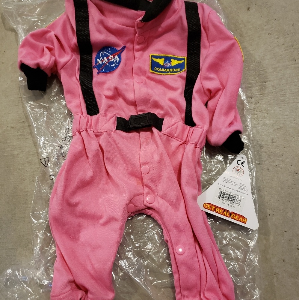 6-12 month pink astronaut costume